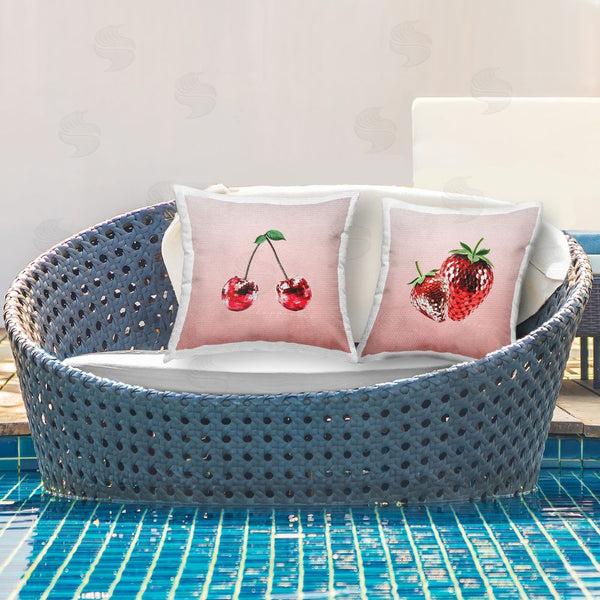 Stupell Industries Kim Allen | Happiness & Love Disco Fruits Printed Throw Pillow Set
