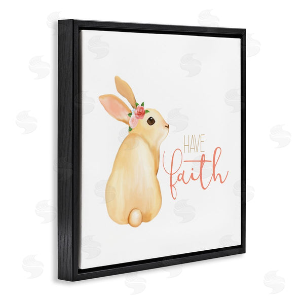 Stupell Industries Kim Allen | Have Faith Floral Rabbit Wall Art