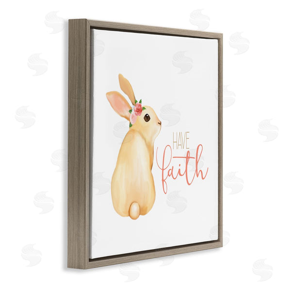 Stupell Industries Kim Allen | Have Faith Floral Rabbit Wall Art