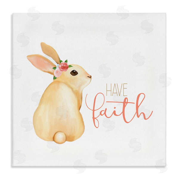 stupell industries Kim Allen | Have Faith Floral Rabbit Wall Art