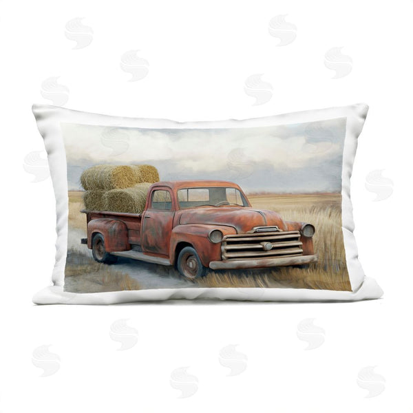 Stupell Industries Kim Allen | Hay Time Farm Truck Load Throw Pillow