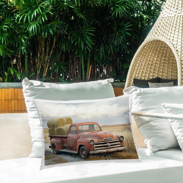 Stupell Industries Kim Allen | Hay Time Farm Truck Load Throw Pillow