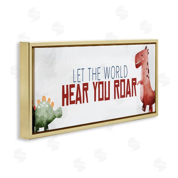 Stupell Industries Kim Allen | Hear You Roar Dinosaurs Wall Art