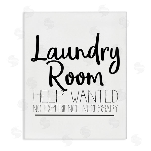 stupell industries Kim Allen | Help Wanted Laundry Room Sign Bold Black White Wall Art