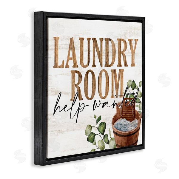 Stupell Industries Kim Allen | Help Wanted Rustic Laundry Room Wall Art