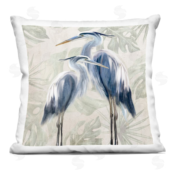 stupell industries Kim Allen | Heron Pair over Palms Printed Throw Pillow