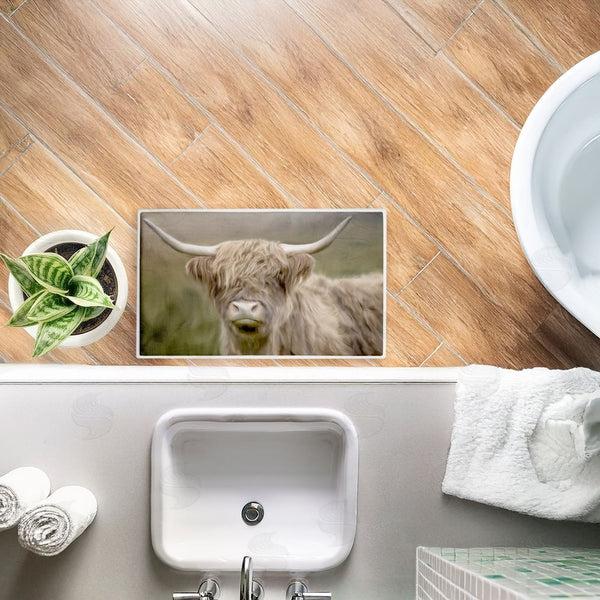 Stupell Industries Kim Allen | Highland Cattle Dreams Plush Bath Mat
