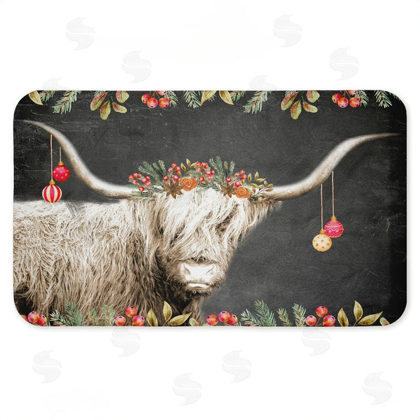stupell industries Kim Allen | Highland Christmas Cattle Anti-Fatigue Mat