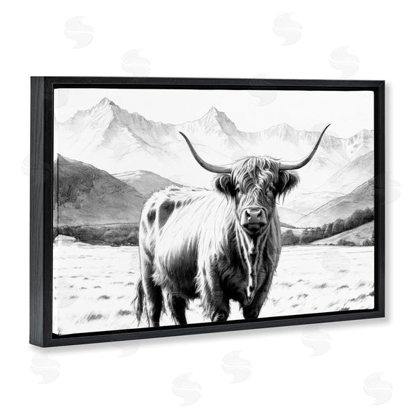 Stupell Industries Kim Allen | Highland Sketch Cattle Portrait