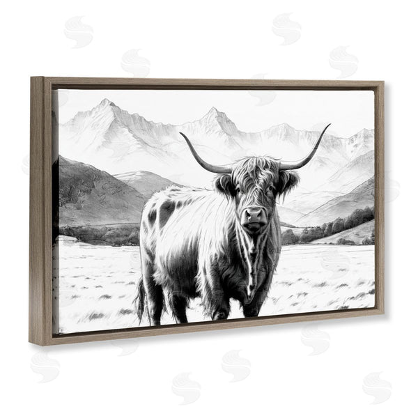 Stupell Industries Kim Allen | Highland Sketch Cattle Portrait