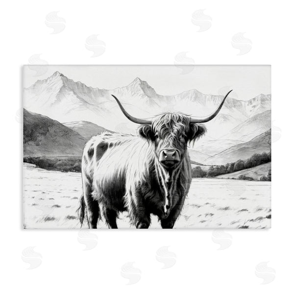stupell industries Kim Allen | Highland Sketch Cattle Portrait