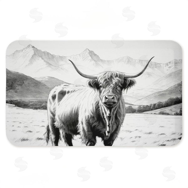 stupell industries Kim Allen | Highland Sketch in Mountains Anti-Fatigue Mat