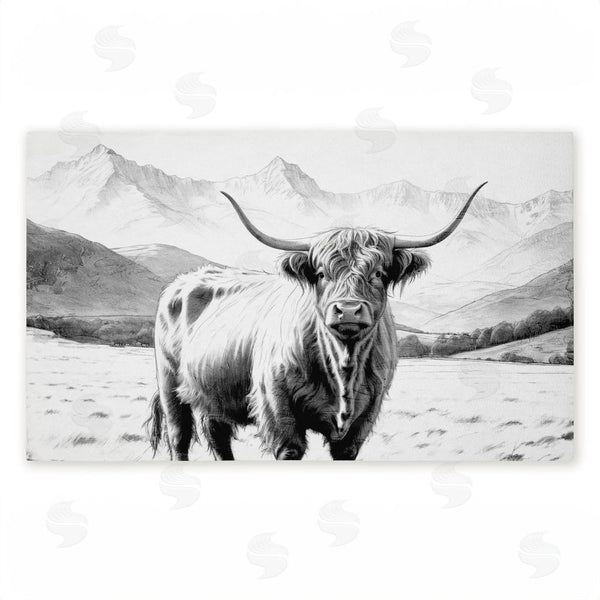 stupell industries Kim Allen | Highland Sketch in Mountains Non-Woven Door Mat