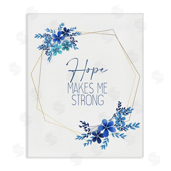 stupell industries Kim Allen | Hope Makes Me Strong Blue Florals
