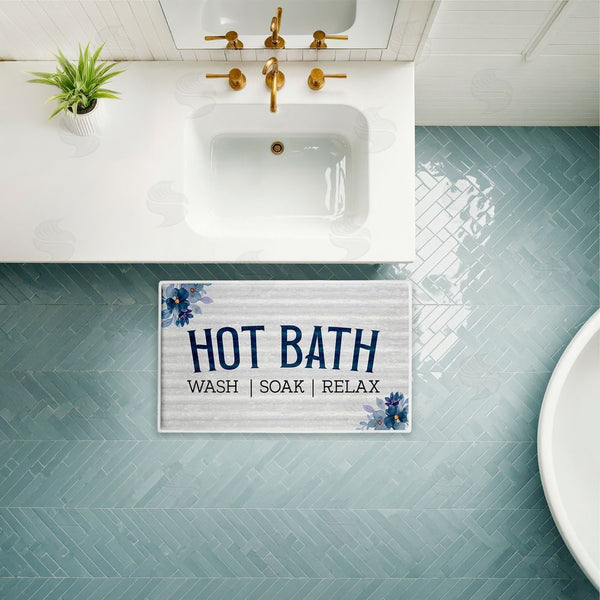 Stupell Industries Kim Allen | Hot Bath With Vintage Flowers Plush Bath Mat