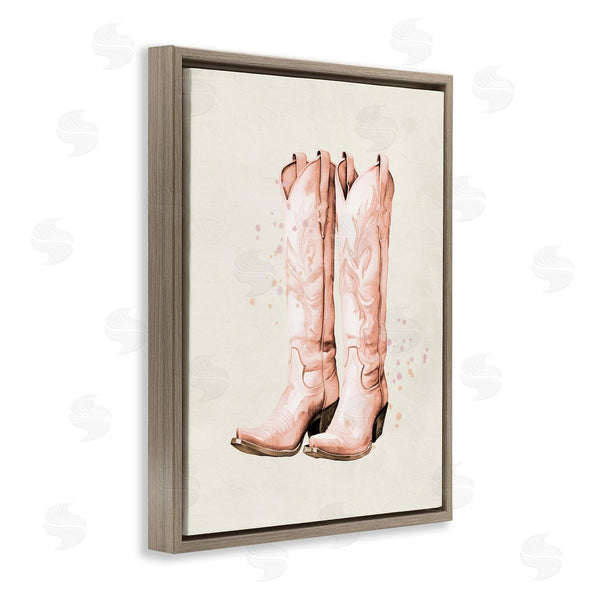 Stupell Industries Kim Allen | Howdy Cowgirl Pastel Boots Wall Art