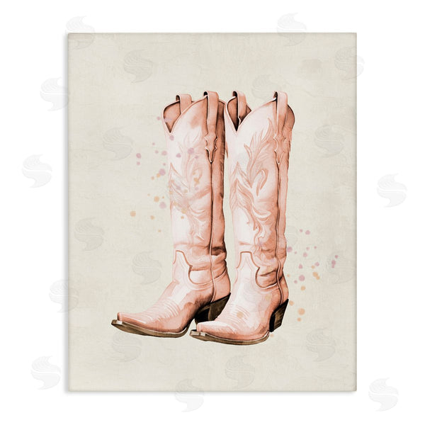 stupell industries Kim Allen | Howdy Cowgirl Pastel Boots Wall Art