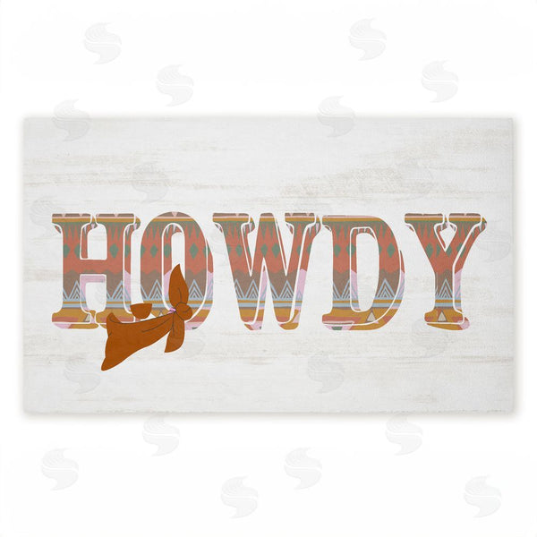 stupell industries Kim Allen | Howdy with Brown Bandana Non-Woven Door Mat