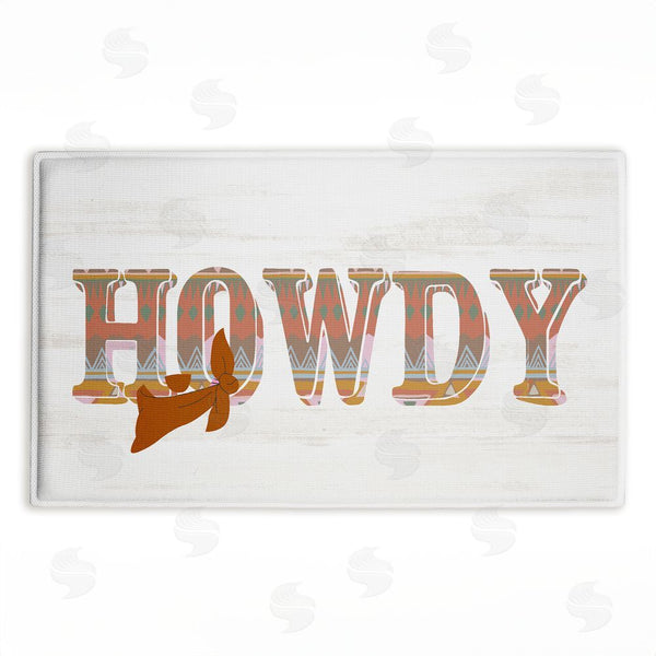 stupell industries Kim Allen | Howdy with Brown Bandana Plush Bath Mat