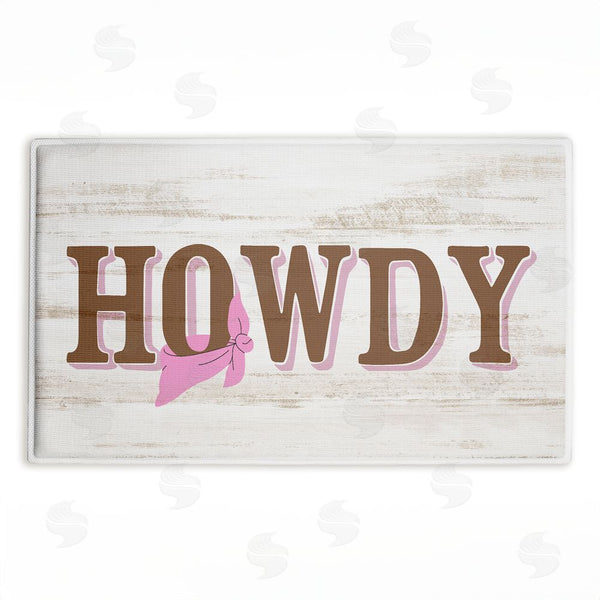 stupell industries Kim Allen | Howdy with Pink Bandana Plush Bath Mat