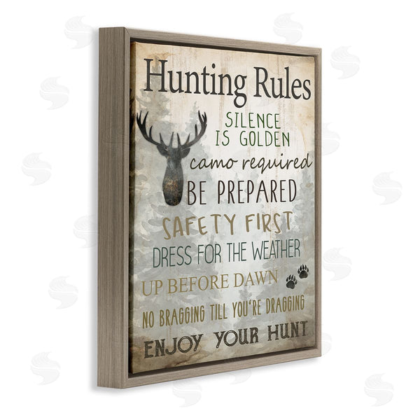 Stupell Industries Kim Allen | Hunting Rules Rustic List