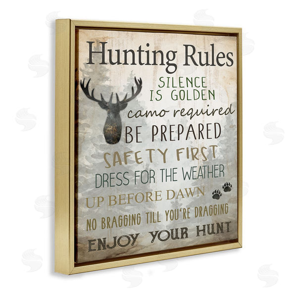 Stupell Industries Kim Allen | Hunting Rules Rustic List