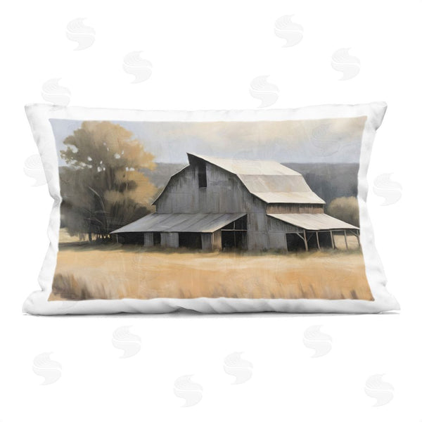 stupell industries Kim Allen | In The Field Farm Structure Throw Pillow