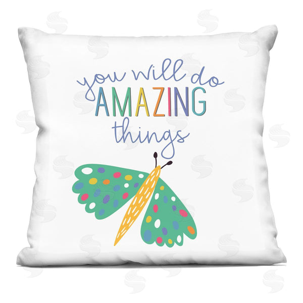 stupell industries Kim Allen | Inspiring Do Amazing Things Printed Throw Pillow
