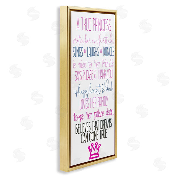 Stupell Industries Kim Allen | Inspiring True Princess Rules