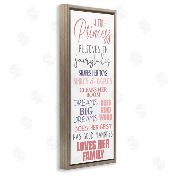 Stupell Industries Kim Allen | Inspiring True Princess Rules Wall Art