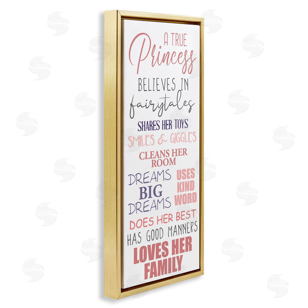 Stupell Industries Kim Allen | Inspiring True Princess Rules Wall Art