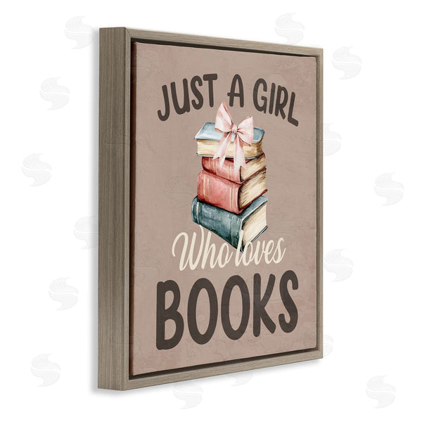 Stupell Industries Kim Allen | Just A Girl Who Loves Books Wall Art