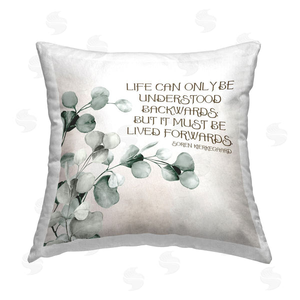 stupell industries Kim Allen | Kierkegaard Life Quote Printed Throw Pillow