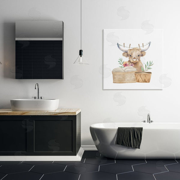 Stupell Industries Kim Allen | Laundry Day Baby Cattle Wall Art
