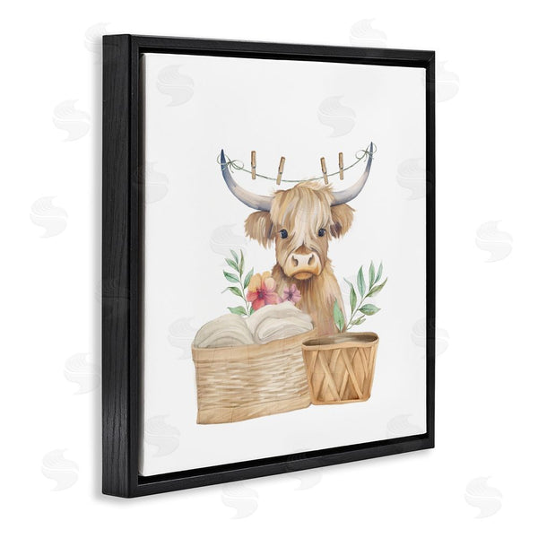 Stupell Industries Kim Allen | Laundry Day Baby Cattle Wall Art