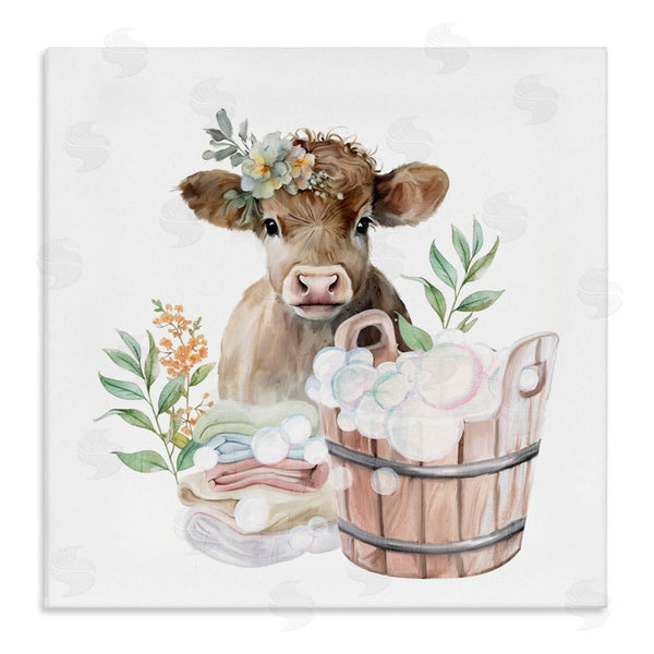stupell industries Kim Allen | Laundry Day Baby Cow Wall Art