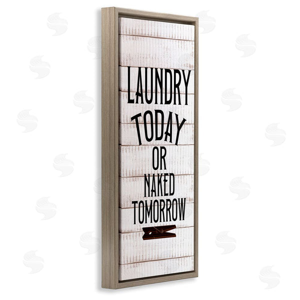 Stupell Industries Kim Allen | Laundry Or Naked Humor Wall Art