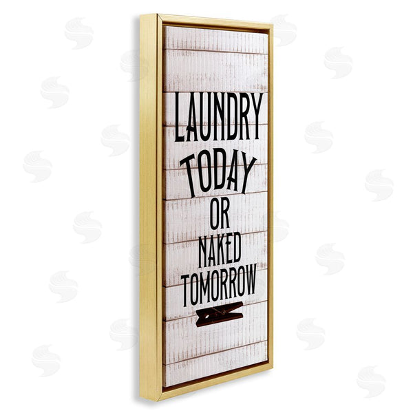 Stupell Industries Kim Allen | Laundry Or Naked Humor Wall Art