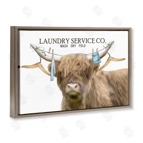 Stupell Industries Kim Allen | Laundry Service Cattle Wall Art