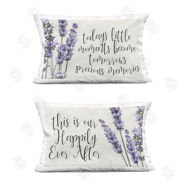 stupell industries Kim Allen | Lavender Moments Sentiments Printed Throw Pillow Set