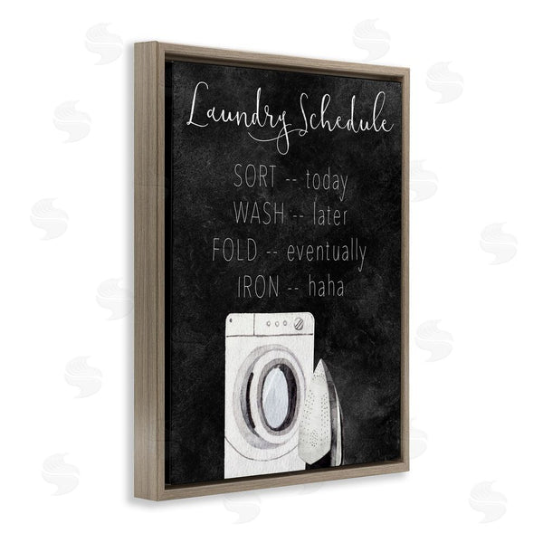 Stupell Industries Kim Allen | Lazy Laundry Schedule Humor Wall Art