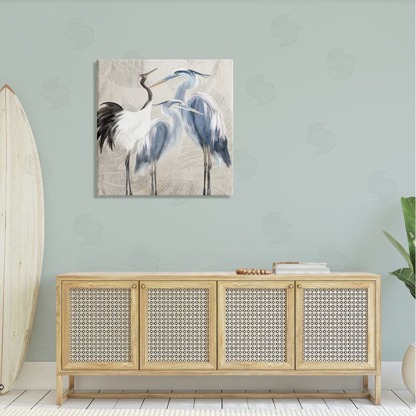 Stupell Industries Kim Allen | Leaf Patterned Crane Heron Birds Wall Art