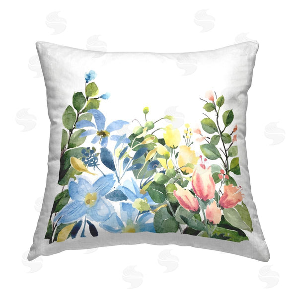 stupell industries Kim Allen | Leafy Spring Blooms Printed Throw Pillow