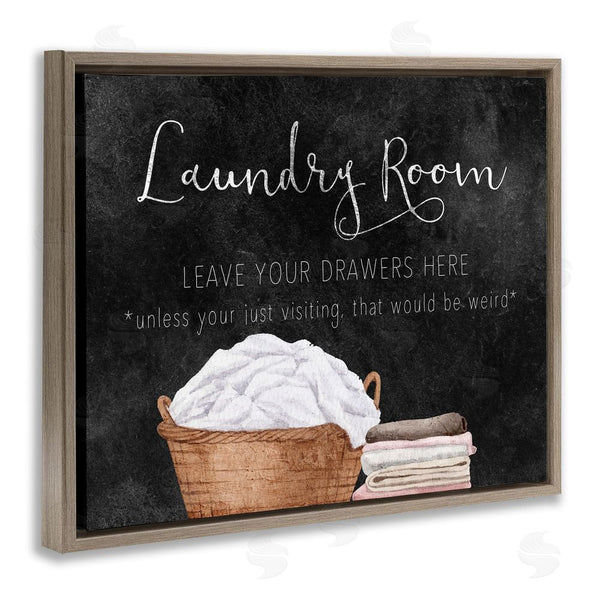 Stupell Industries Kim Allen | Leave Your Drawers Laundry Wall Art