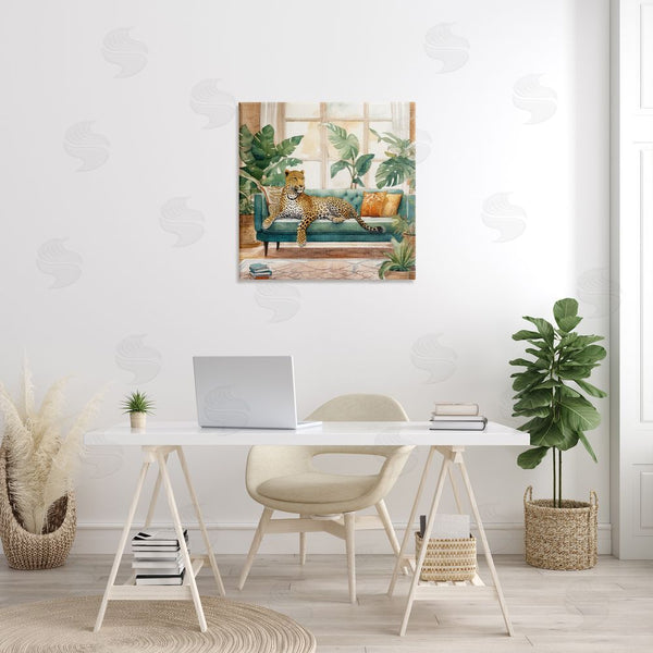 Stupell Industries Kim Allen | Leopard & House Plants Wall Art