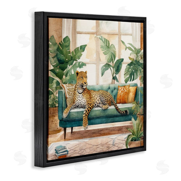 Stupell Industries Kim Allen | Leopard & House Plants Wall Art