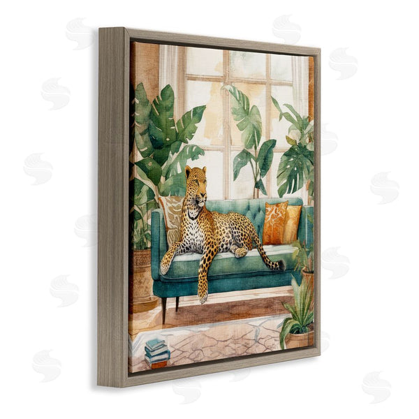 Stupell Industries Kim Allen | Leopard & House Plants Wall Art