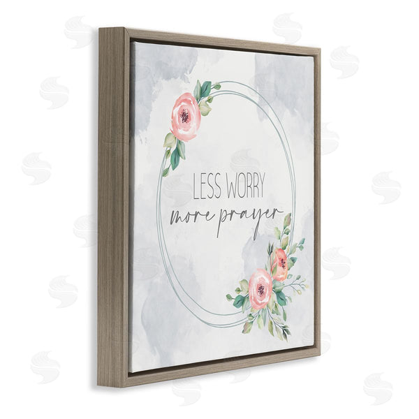 Stupell Industries Kim Allen | Less Worry More Prayer Florals