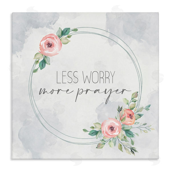 stupell industries Kim Allen | Less Worry More Prayer Florals