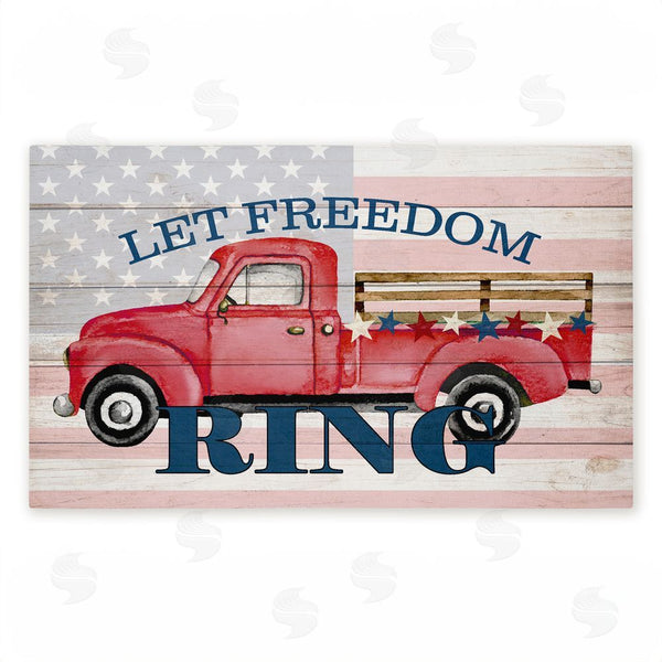 stupell industries Kim Allen | Let Freedom Ring Truck Non-Woven Door Mat